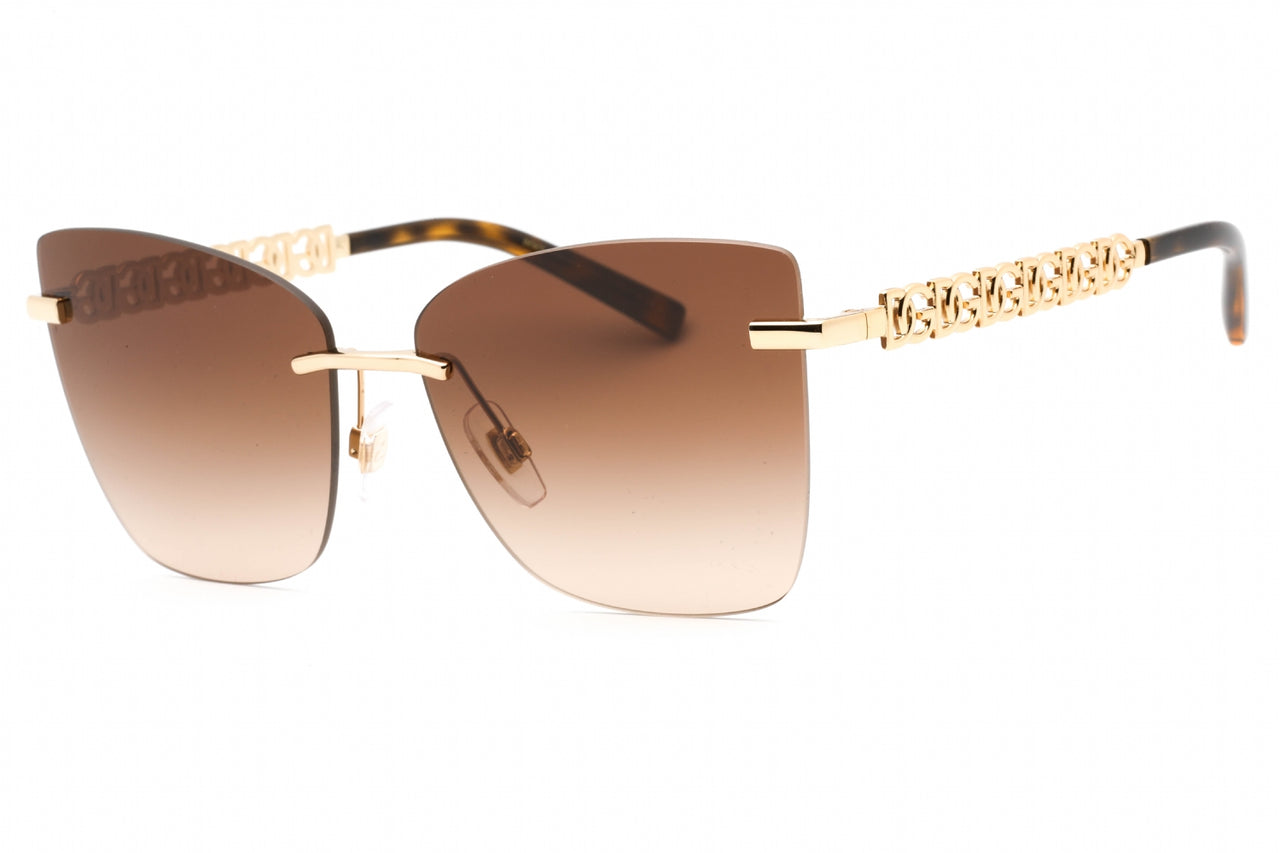 Dolce & Gabbana Gold Rimless Sunglasses