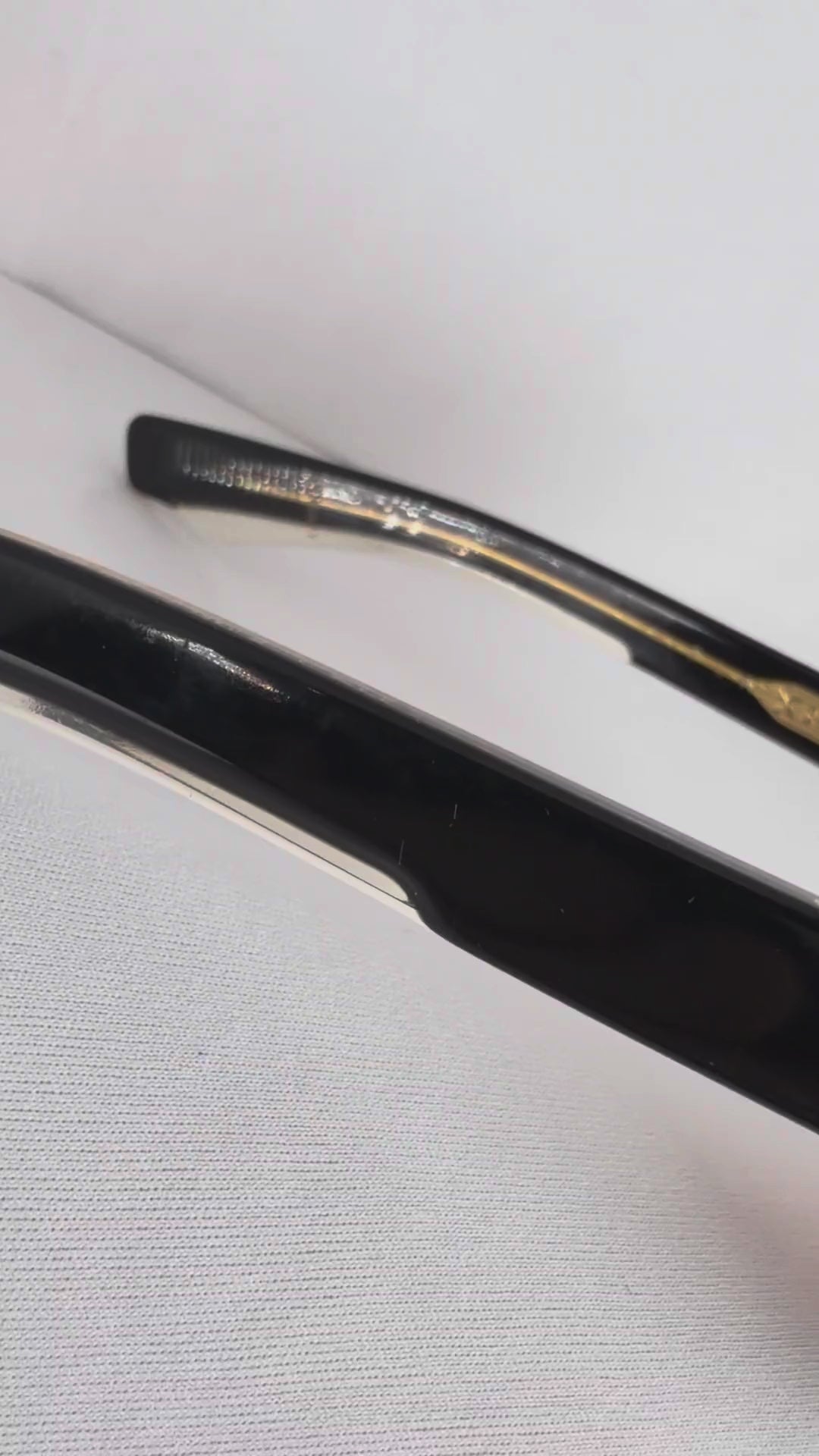 Before, during and after: a Jacques Marie Mage acetate frame polished by hand at That Glasses Guy