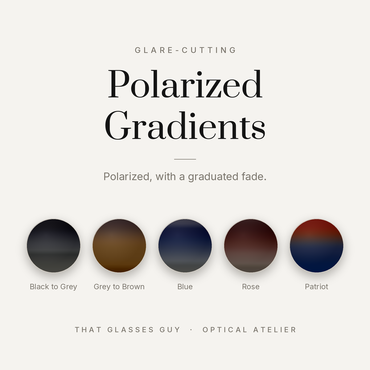 TGG Polarized Gradients - replacement sunglass lenses from That Glasses Guy