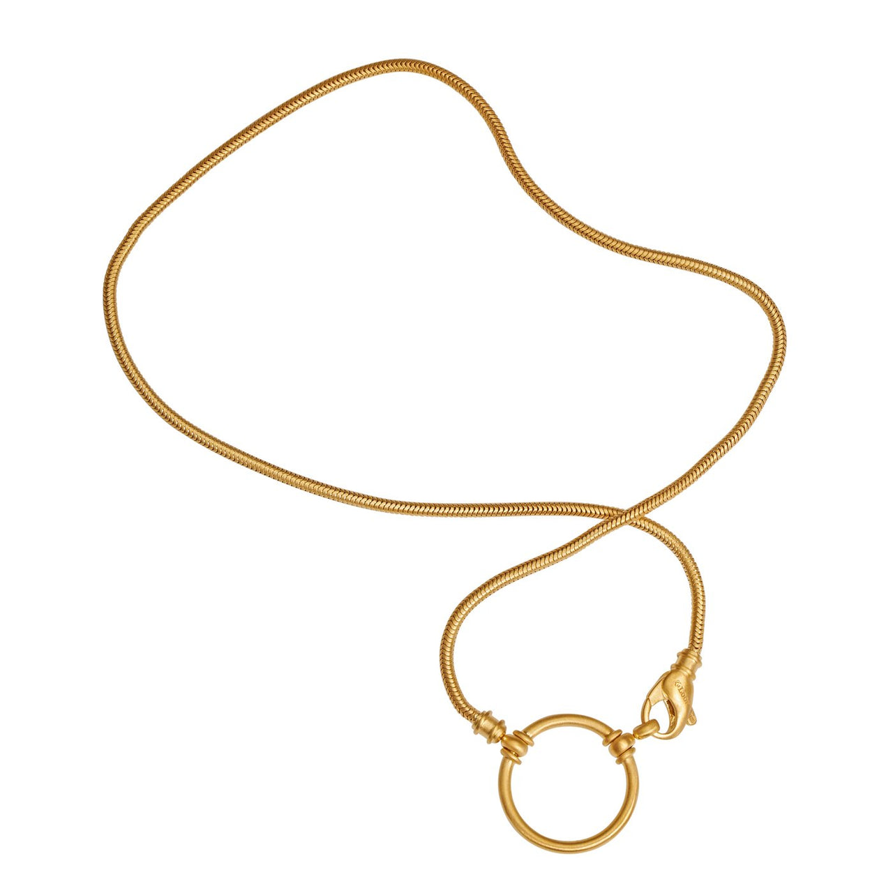 La Loop 24K Satin Gold Snake Chain Loop