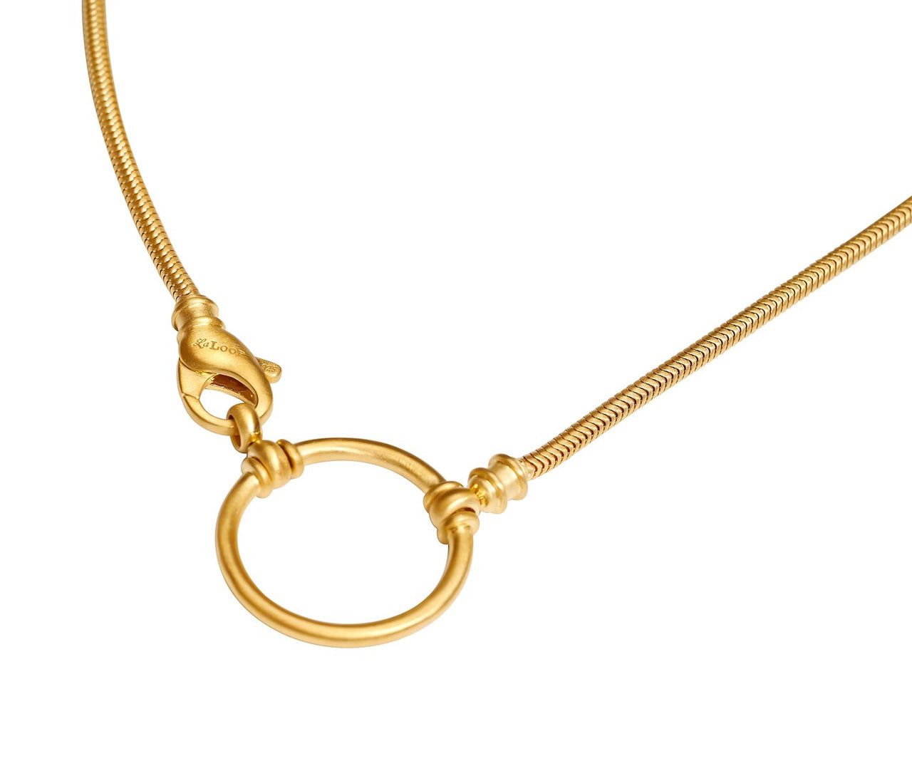 La Loop 24K Satin Gold Snake Chain Loop