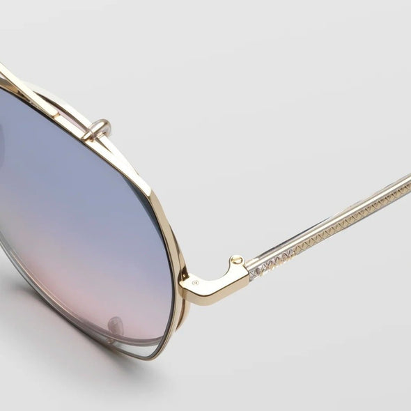 Chloe Demi Sunglasses Round With Square Clip-On