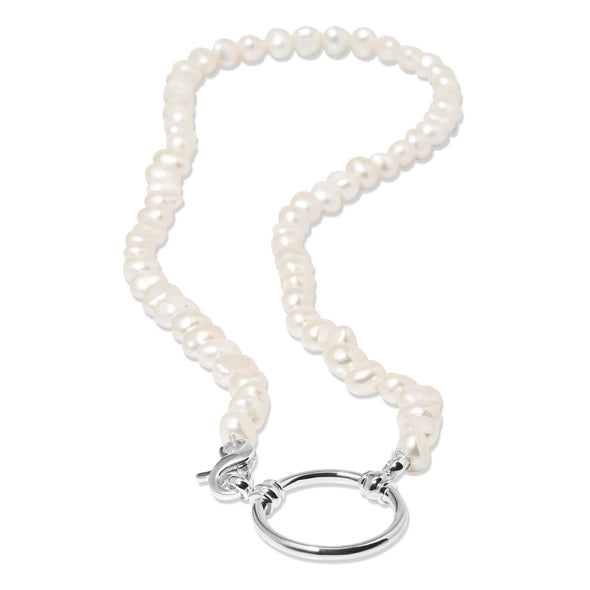 Freshwater Pearl With Silver Plated Loop & Clasp